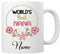 EnvyFone World's Best Nana - Personalised Mug - Birthday Gift - Add Name/Relation - Flowers/Pink Floral Design - Ladies - Girls - Novelty Tea Coffee Cup