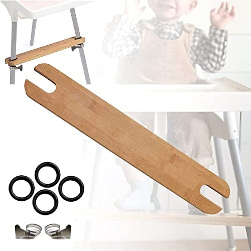 Hochstuhl-Fußstütze, höhenverstellbar, natürlicher Bambus-Babyhochstühle, Pedal, geeignet fürAntilop Hochstuhl Fußhocker