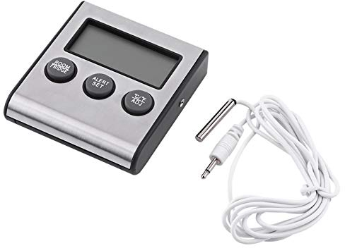 Termometro per Frigorifero Digitale Termometro per Frigorifero con Congelatore con Schermo LCD e Magnete e Supporto per Cucina, Casa, Ristoranti