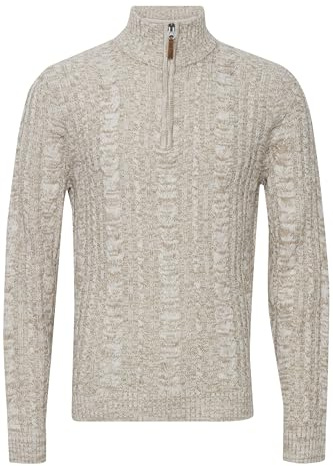 Blend BHZotem Herren Strickpullover Troyer Grobstrick Pullover