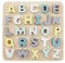 Vertbaudet Kinder Buchstaben-Puzzle, Holz FSC® Mehrfarbig ONE Size