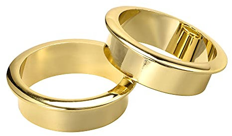 sourcing map Passe Câble Bureau Oeillet 50mm pour Organisation et Protection Corde Nylon Doré Paquet de 2