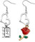 The Beauty Beast Movie inspirierte Ohrringe Rose Belle Charm Schmuck für Prinzessinnen-Fans