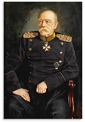 XXJDSK Foto Auf Leinwand Otto Von Bismarck Poster für Wohnzimmer Dekor Schlafzimmer Dekoration Geschenk 60X90cm Kein Rahmen
