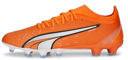 PUMA Match FG/AG, Zapatillas de fútbol Hombre, Ultra Orange White Blue Glimmer, 44.5 EU