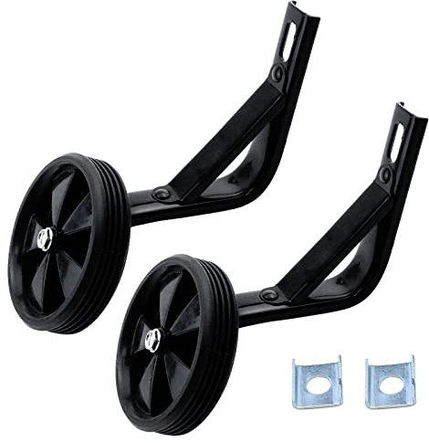 Tsnamay 1 Paar schwarze Fahrrad-Hilfsräder Kinderfahrradzubehör für 40,6 cm (16 Zoll), Schwarz