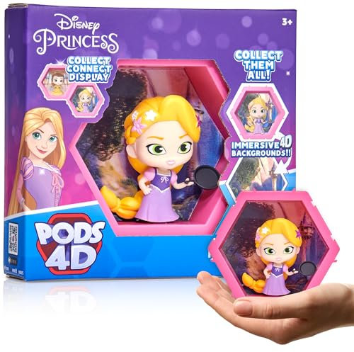 WOW! PODS - 4D Disney Rapunzel Age 3+, Unique Connectable Collectable Bobble-head figure that Bursts from their World into Yours, Wall or Shelf Display, Disney Toys and Gifts, Series 1 no. 429