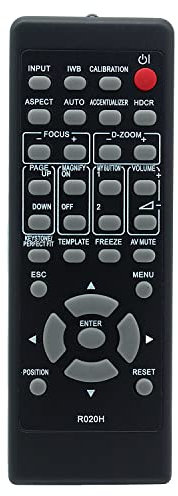 Azwok R020H - Mando a distancia de repuesto para proyector Hitachi CP-AX3003 CP-AX3503 CP-AW2503 CP-AW3003 CP-AX2505 CP-AX3005 CP-AX3505 CP-AW2505 CP-AW3005 CP-TW2505 CP-TW2505 P-TW3000 5