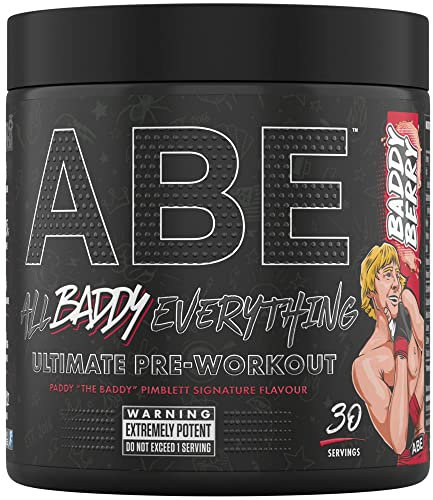 Applied Nutrition ABE Pre Workout - All Black Everything Pre Workout Powder, Energy & Physical Performance with Citrulline, Creatine, Beta Alanine (415g - 30 Servings) (Baddy Berry)