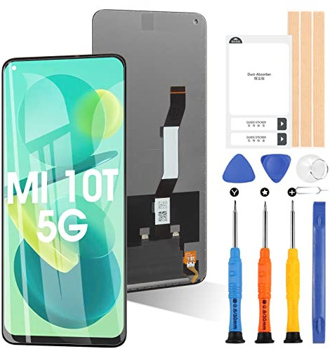 ARSSLY Schermo per Xiaomi Mi 10T 5G/Mi 10T PRO 5G/REDMI K30S M2007J3SC M2007J3SG Display LCD Visualizza TOUCT MASSEMBLEMENTE con Strumenti (Nero)