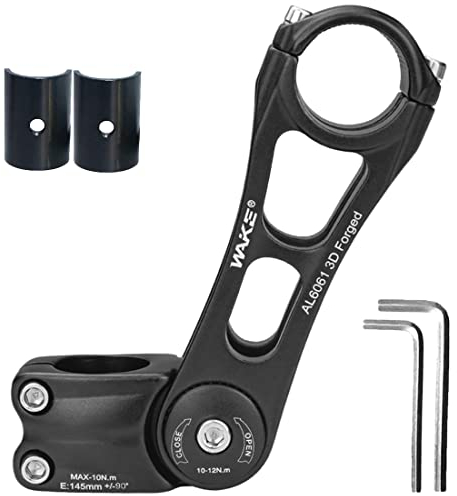 LITEONE Mountainbike-Vorbau 25,4 31,8 145 mm, MTB-Vorbau, 0 90 Grad verstellbarer Lenkervorbau, MTB-Kopfvorbau für die meisten Fahrräder, Fixed Gear, Rennrad, Rennrad, Rennrad, Rennrad, MTB, BMX,