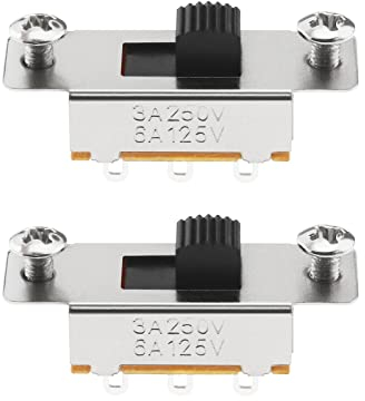 EMSea 2pcs Sélecteur à Glissière avec Vis Remplacement Compatible avec Fender Jaguar/Jazzmaster Accessoires de Guitare Interrupteur à Bascule en Métal