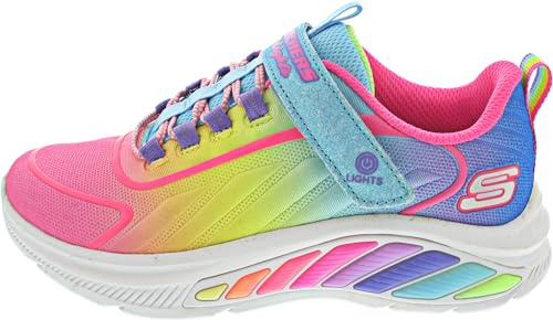 Skechers Mädchen Rainbow Cruisers Sneaker, Türkis Mesh Multi Trim, 13 UK Child