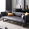 LIANGLAOI Kunstleder Sofabezug 1 2 3 4 Sitzer,rutschfest Sofa Überwurf,Waterproof PU Sofa Abdeckung Sofaüberwurf für Hunde,Katzen,Haustiere,Armlehne,Rückenlehne-Schwarz,1pc-80x210cm