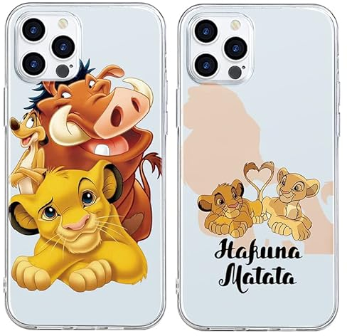 nurkorki [2 Stück Handyhülle für iPhone 15 Pro Max Hülle 6,7,Weich TPU Silikon Case Karikatur Niedlich Lion Motiv Muster Stoßfest Schutzhülle Kompatibel mit iPhone 15 Pro Max,02