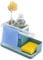simplywire – Cesta para fregadero – Organizador para fregadero – Bandeja de goteo extraíble – Antideslizante - Azul turquesa y blanco