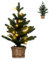 GYMAX 53cm/60cm Mini Pre-lit Christmas Tree, Tabletop Small Artificial Xmas Tree with LED Lights and Stable Base, Miniature Holiday Decoration for Home, Office & Store (53cm with 20 LED Lights)