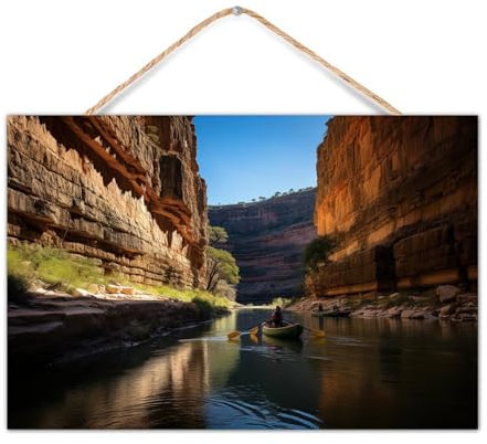 CustonCares Big Bend Texas National Park Holzschild, Wandkunst, Dekoration, Used-Look, Aquarell, Reisen, Kunst, Poster, Schilder, bemaltes Holzschild für Tisch, Innenhaus, 30,5 x 20,3 cm
