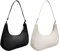 HDGSAFD 2 Stück Kleine Handtaschen, Retro-Umhängetaschen, Mädchen-Handtaschen, Damen-Unterarmtaschen, Clutch-Handtaschen, Party-Handtaschen, Damen-Handtaschen (Schwarz, Weiß).