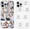 Yoedge Personalised Phone Case for iPhone 15 Pro Max 6.7 inch, Custom Photo Design Flexible Soft Silicone Customized Rubber Shockproof Cover, Personalize with 7 Image Collage for Girls, Transparent