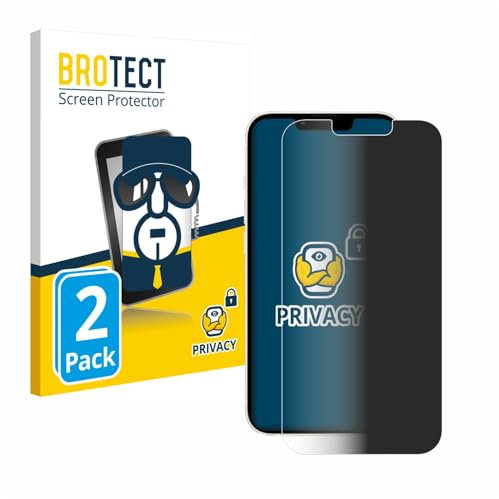 BROTECT (2 Stück Anti-Spy Blickschutzfolie für Apple iPhone 13/13 Pro Privacy Screen Protector [Displayschutz, Sichtschutz, Blaulichtfilter]