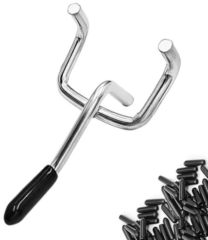 Nivithi 55 ganci da parete forata, 5 cm, per parete degli attrezzi e accessori da officina. Questi ganci per parete forata sono ideali come accessori per portautensili e come accessorio da officina