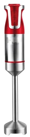 Royalty Line Stabmixer, Edelstahl & ABS-Kunststoff, 800W, Rot, Leistungsstarker Mixstab für Smoothies, Suppen & mehr