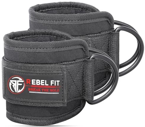 Elyzor Ankle Strap, Workout Cuffs, Cable Machine Straps, Pink, Neoprene, Resistance Training & Cable Machine, 10 inches x 4 inches