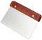 Coupe-Pâte Premium avec Manche en Bois - Grand Grattoir à Pâte en Acier Inoxydable, Idéal pour la Pâtisserie, la Pizza, le Pain - Dimensions 20x13 cm - Outil de Cuisine