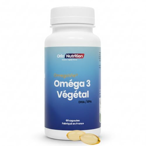 Oméga 3 Vegan OmegaVie® – Huile d’algue brevetée Qualitysilver® Origine France – 250mg DHA + 125mg EPA sans Huile de de Poisson ni Krill – TOTOX=4 – 60 capsules