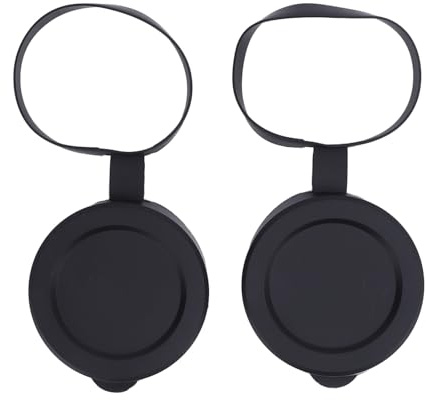 Sxhlseller 2 Pack Rubber Objective Lens Caps 61-64mm Compatible with Binoculars Monoculars Spotting Scopes – Flexible Snug Fit Lens Cover for Outdoor Travel and Storage
