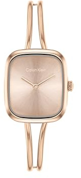 Calvin Klein Two Hand Quartz Movement Watch for Women CK Adore Collection with Stainless Steel Bracelet - Available in Silver, Gold or Rose Gold Version