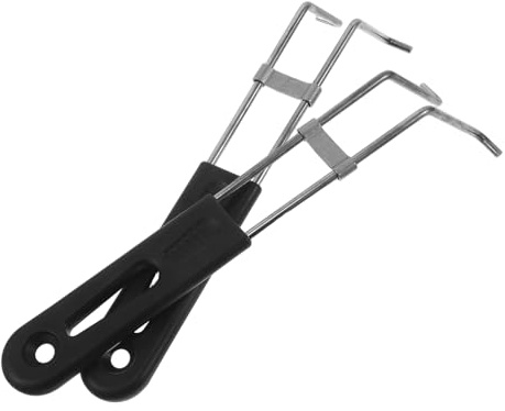 Anneome Poignées de Rechange pour Panier à Frire en Acier Inoxydable Lot de 2 Poignées Amovibles Antidérapantes Universelles pour Friteuse, Barbecue et Ustensiles Cuisine en