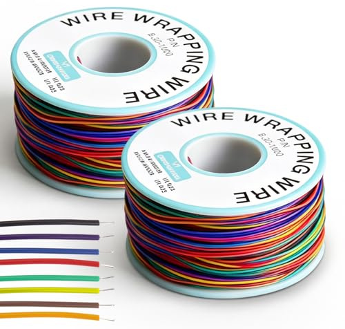 2 rotoli da 280 metri Bell Wire Isolation Test, cavo di prova isolante da 30 AWG, cavo di prova in rame stagnato, filo di avvolgimento, filo ad alta temperatura, 8 colori