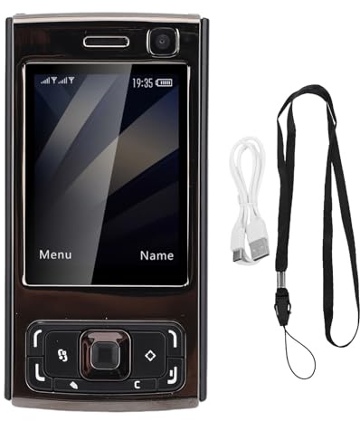 Erchineko Téléphone Portable Coulissant débloqué, écran HD 2G GSM 2,0 Pouces avec Haut-Parleur et Lecteur MP3 MP4, pour Double Carte SIM et Chargement de Type C (Black)