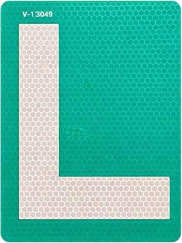 Pegatina L Novel Homologada DGT 18x13,5 cm – Adhesivo Exterior para Cristales Tintados – Alta Visibilidad – Uranbee