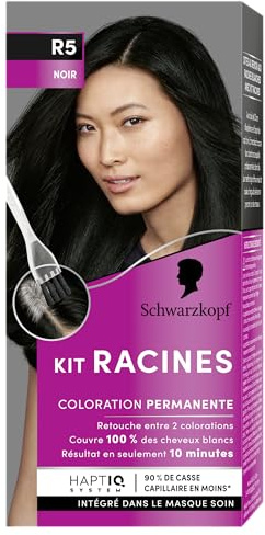 Kit Racines Schwarzkopf Coloration Permanente R5 Noir Longue Tenue