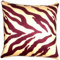 Indische Kissenbezug 40x40 für Wohnzimmer Dekoration, Extravaganten Zebra design mit Bambus Druck, Rötlichbraun und Creme Farben, Sofa & Bett Dekokissen, Kissenhülle aus Indien