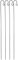 Selections 4 x Shepherds Crook Black Metal Garden Border Hooks (1.5m)