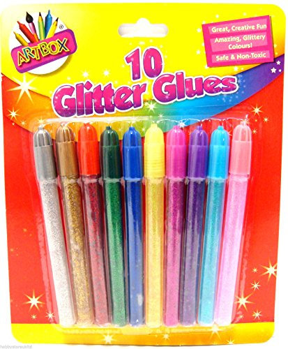 10 Glitter Glue Pens Glitter Glue Sticks Non Toxic Glue Craft Glitter Glue