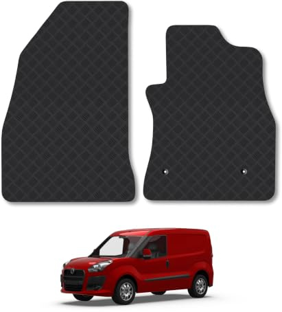 Fiat Doblo (2010-2022) 3mm Rubber Car Mats | Tailored Fit Durable Floor Mats Full Coverage Protection Waterproof Accessories Easy Clean Anti Slip Made in the UK