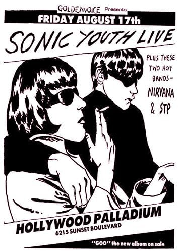 Unbekannt Sonic Youth Poster GOO Live 59 x 84 cm