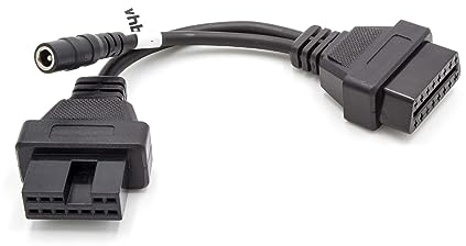 vhbw OBD2 - Adapterkabel 12Pin auf 16Pin für OBD-Diagnosegerät für kompatibel mit ältere Mitsubishi/Hyundai Modelle - mit dem 12Pin-Anschluss