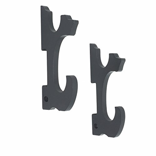 2/set Sword Hook Wall Mount Samurai Sword Hanger Display Holder Adjustable for Katana Wakizashi Tanto Genji Sword Weapon Rack (2-Tier)