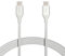 Amazon Basics Cable de carga rápida USB-C a USB-C 2.0, cable trenzado de nailon, 480 Mb/s, certificado USB-IF, para Apple iPhone 2.0, iPad, Samsung Galaxy, tabletas, portátiles, 3m, plateado
