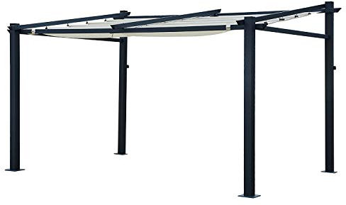 Happy Garden Pergola Murale 3 × 4m FRÉJUS Beige - Structure Aluminium