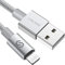 Syncwire Câble Chargeur iPhone 2M -[Durable Nylon Tressé |Connecteur Renforcé |Certifié Apple MFi |Charge Rapide] Lightning Câble Cordon pour iPhone 12 Pro Max/Se 2/11/XS/XR/8/7 Plus/6/iPad-Argent