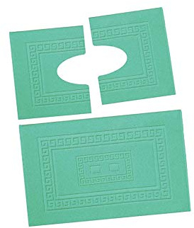 Dalila Casa Tappeto Bagno Torino (Verde, Set 3 Pezzi)
