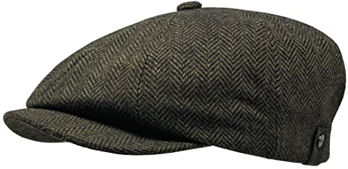 WEROR Herren Schiebermütze Flatcap Cap Mütze Fischgrät WEROR-320.1 (60-61, Moos)