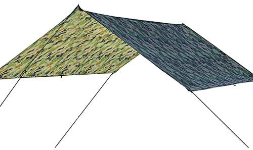 Zerodis Waterproof Tent Tarp Hammock Multifunctional Rain Fly and Bug Net with Rope Ground Nail Storage Bag 210T Printed Cloth Excess Heavy Duty Shade Sail Sun Canopy Camping BBQ Outdoor